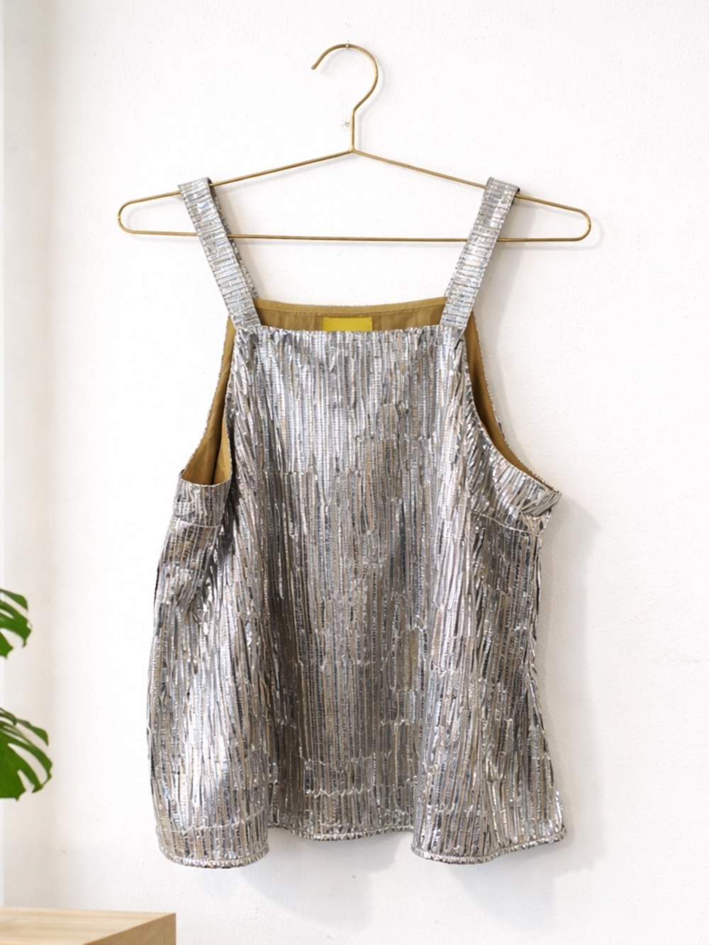 Maeve By Anthropologie Metallic Silver NWOT Tank Top - Women